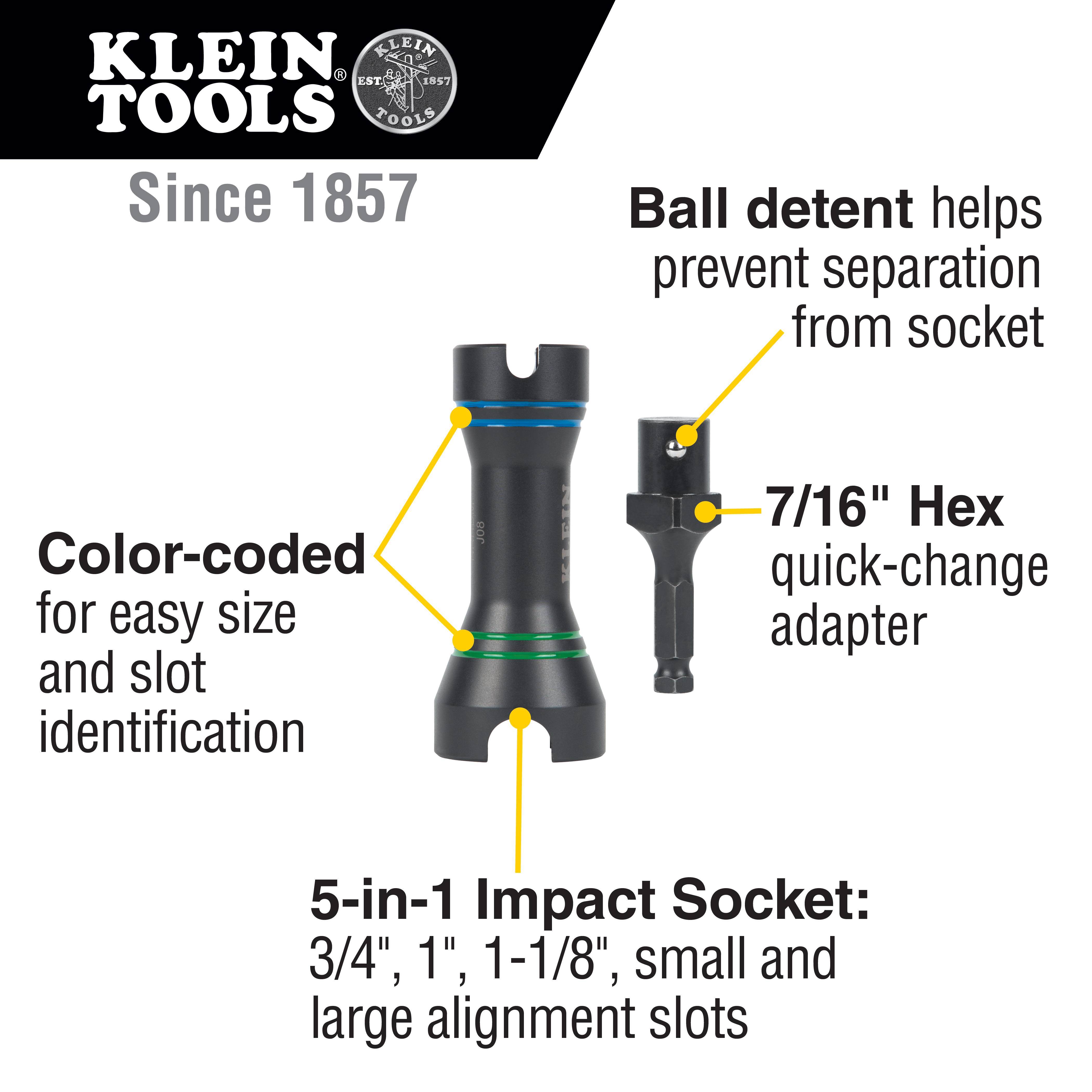 Klein Tools Socket Kit with Free Limited Edition Drinkware Set from Columbia Safety